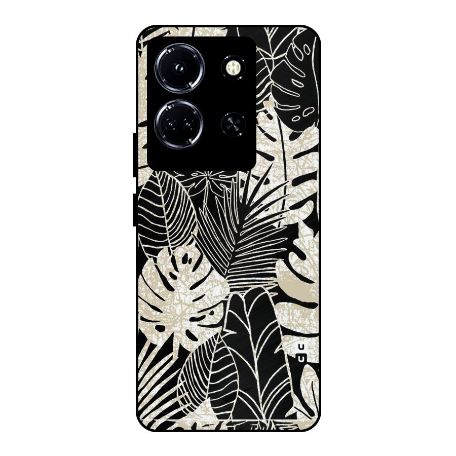 Leaf Pattern Metal Back Case for Infinix Note 30 5G