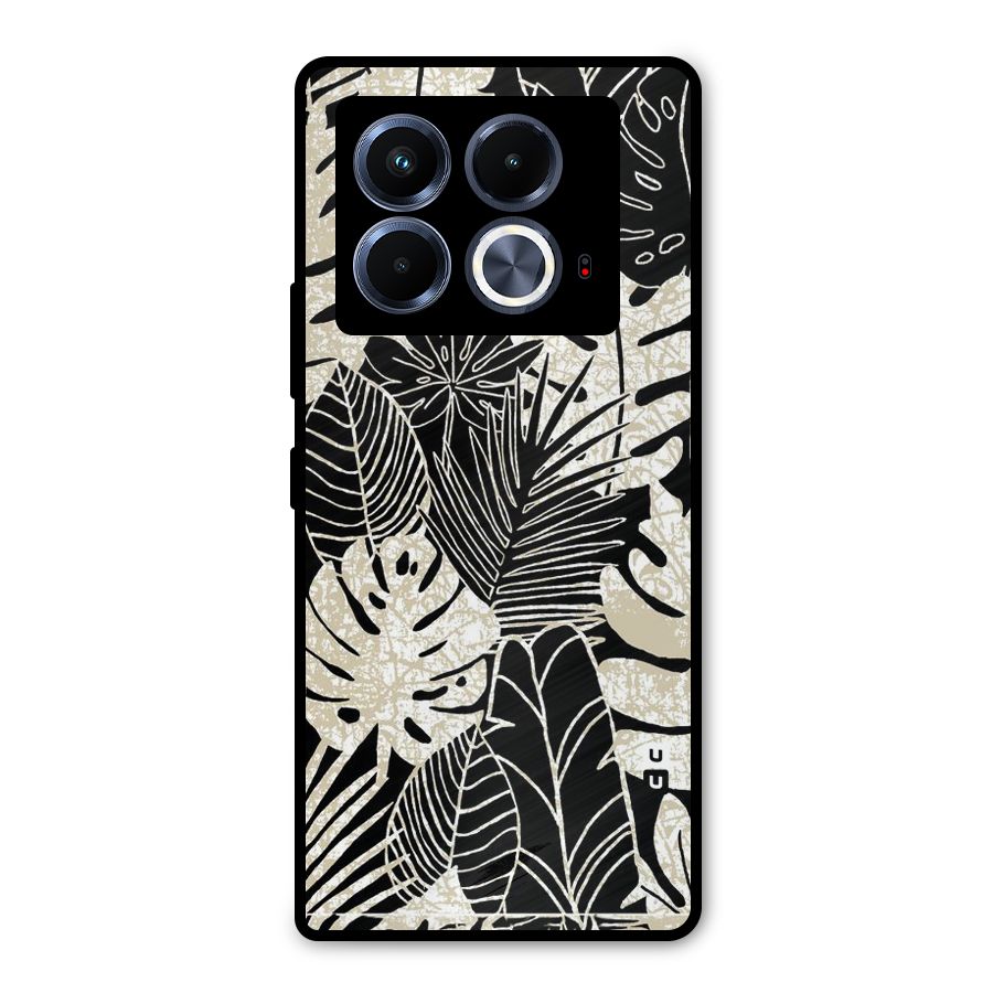 Leaf Pattern Metal Back Case for Infinix Note 40 5G