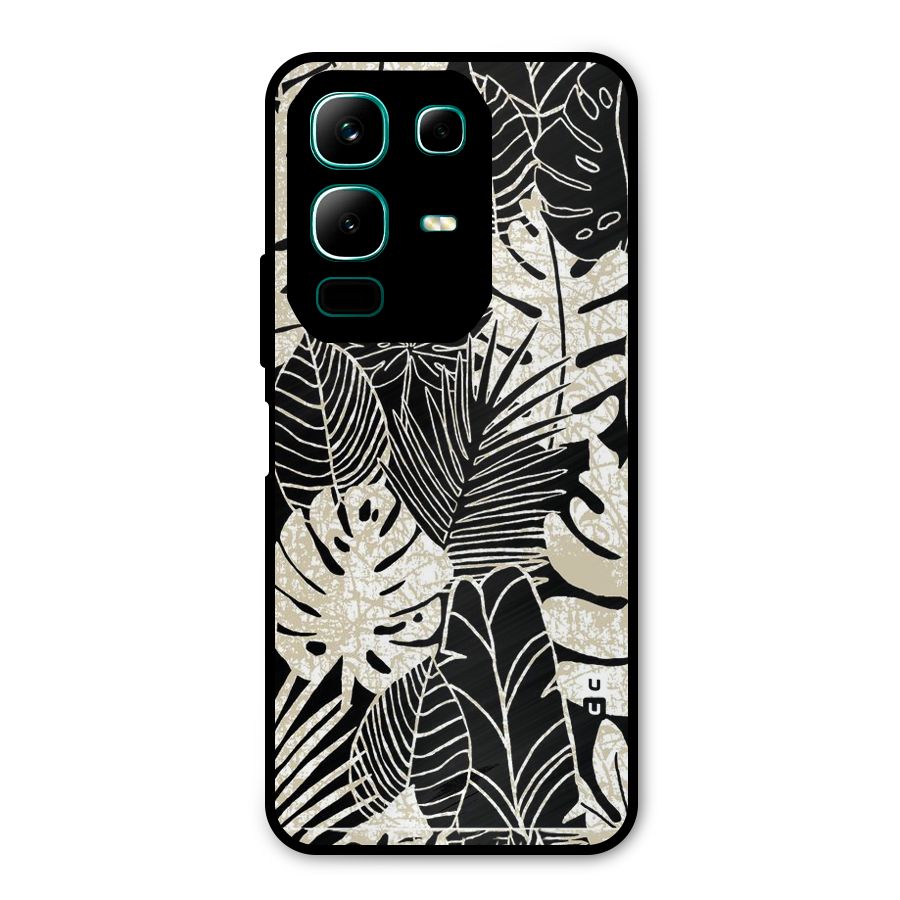 Leaf Pattern Metal Back Case for Infinix Note 50x