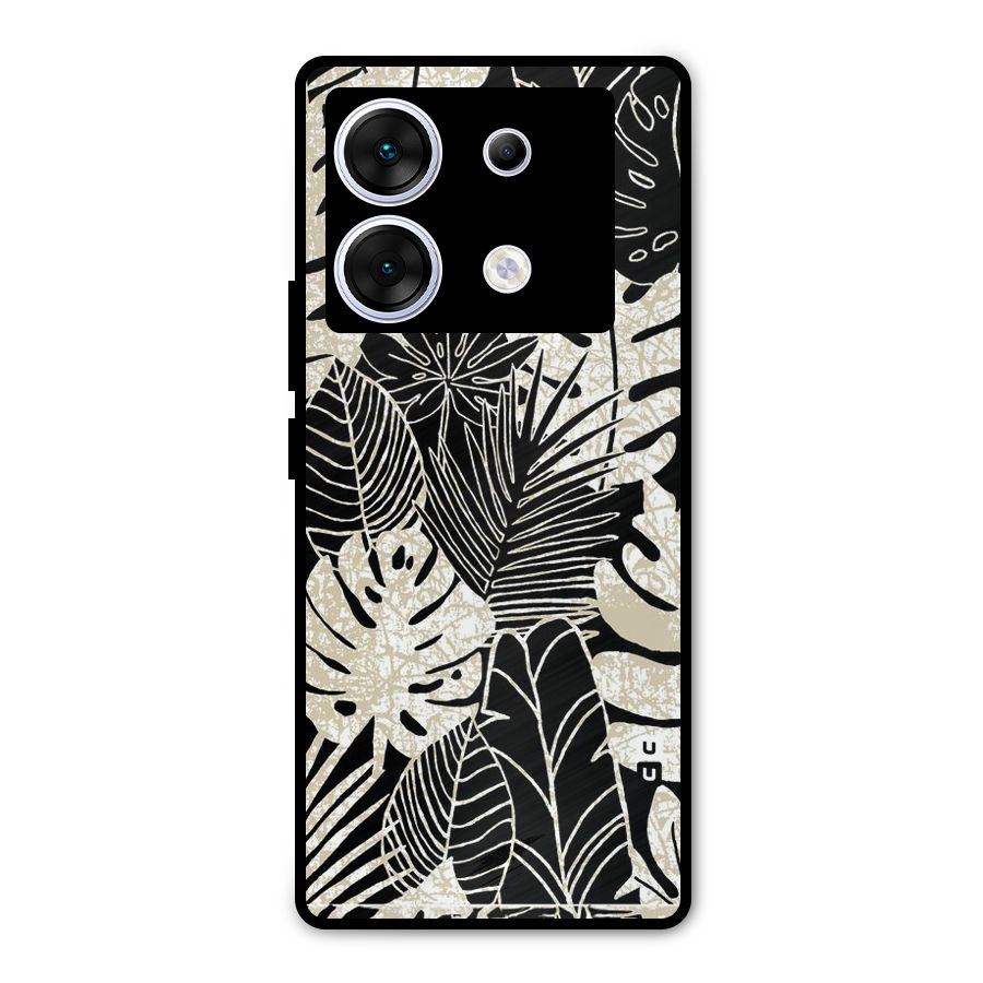 Leaf Pattern Metal Back Case for Infinix Zero 30 5G