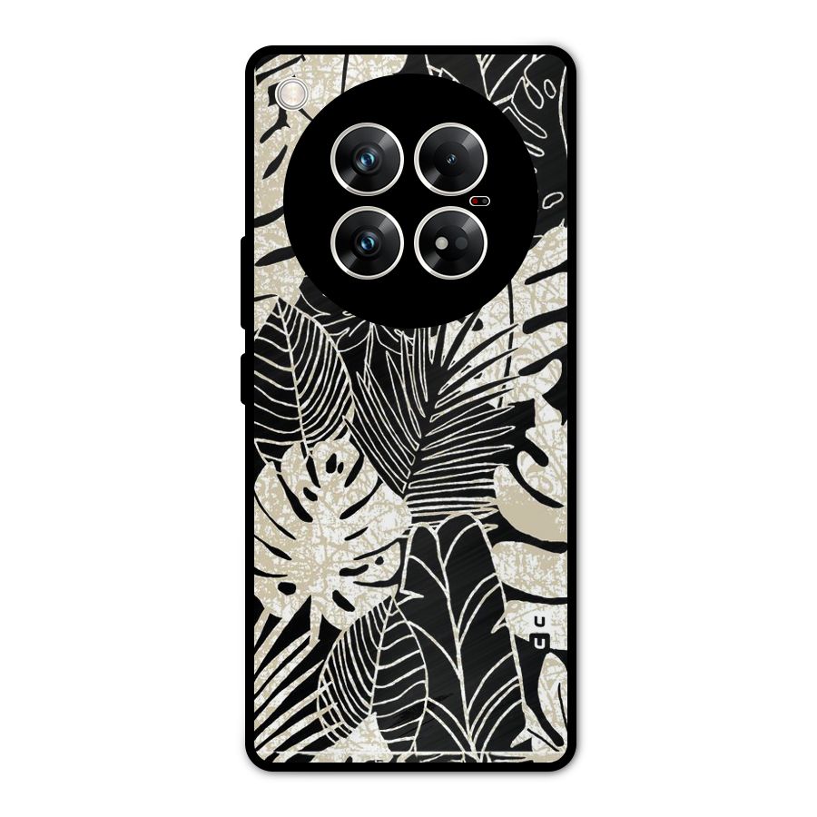 Leaf Pattern Metal Back Case for Infinix Zero 40 5G