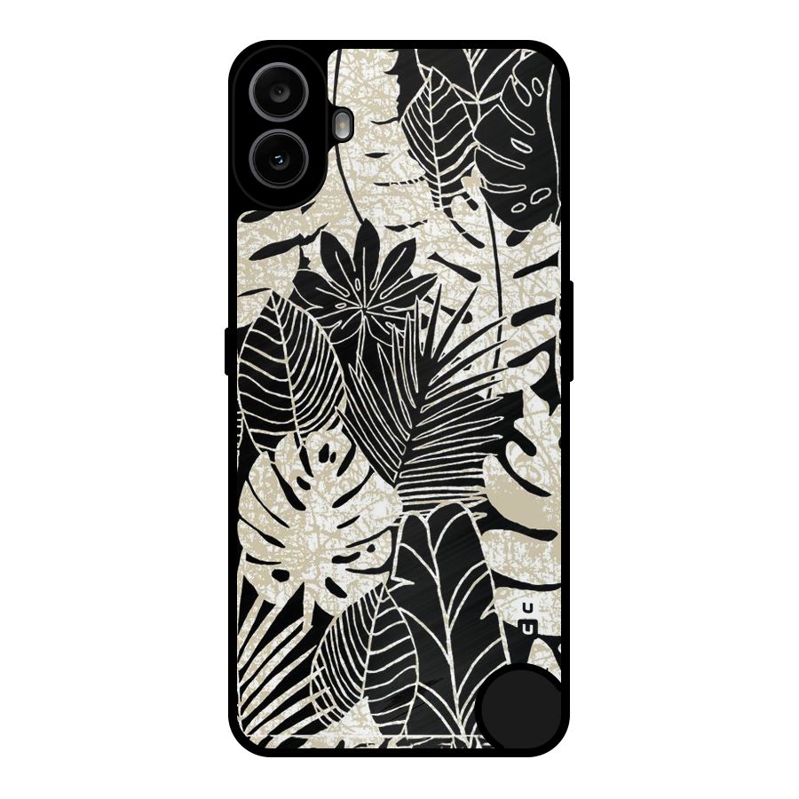 Leaf Pattern Metal Back Case for Nothing CMF Phone 1