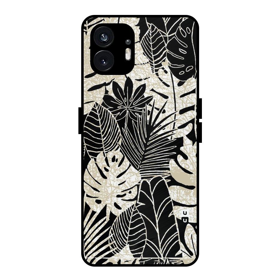 Leaf Pattern Metal Back Case for Nothing Phone 2