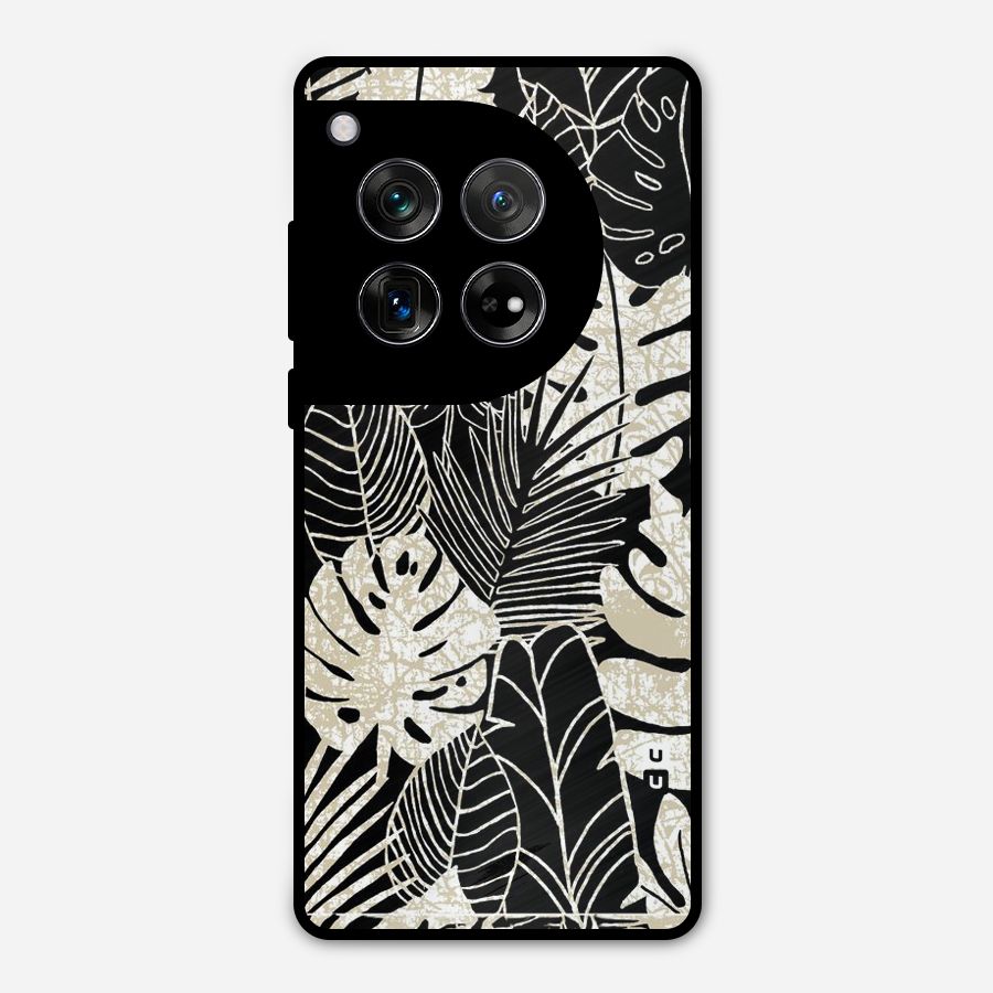 Leaf Pattern Metal Back Case for OnePlus 12