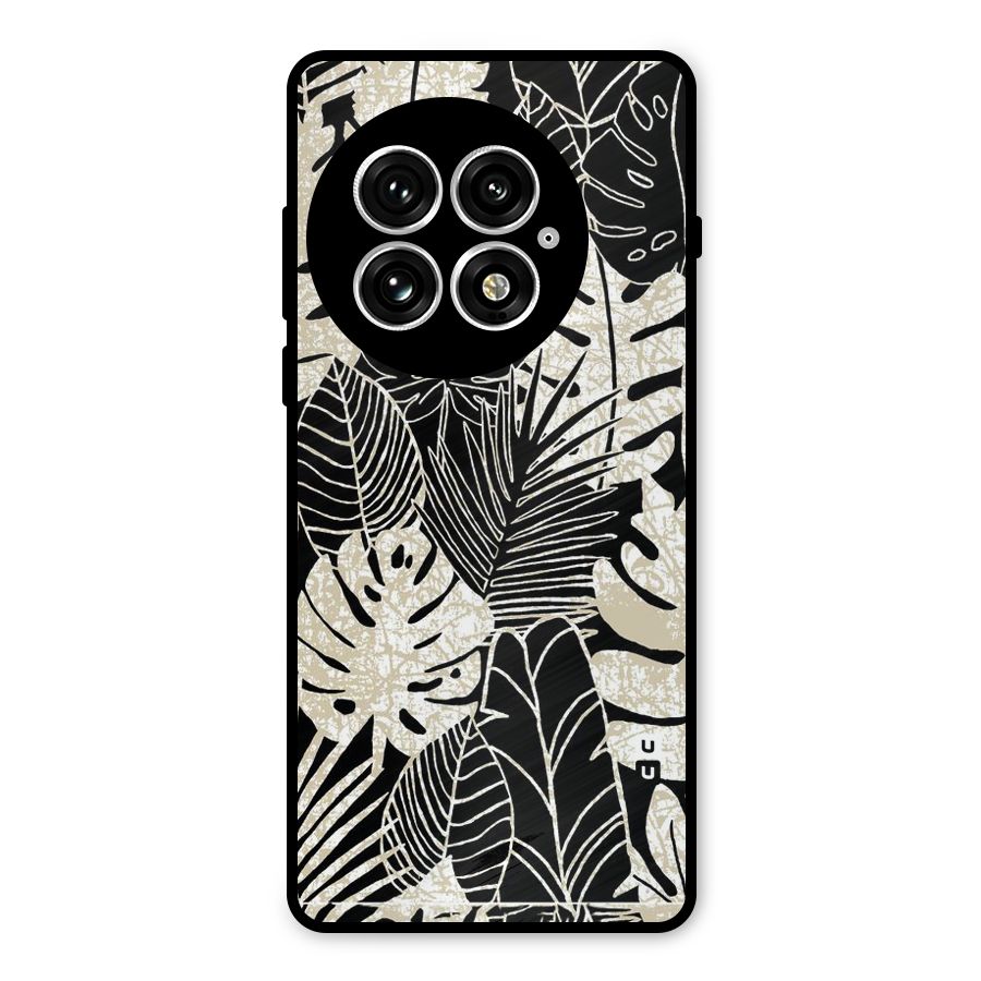 Leaf Pattern Metal Back Case for OnePlus 13