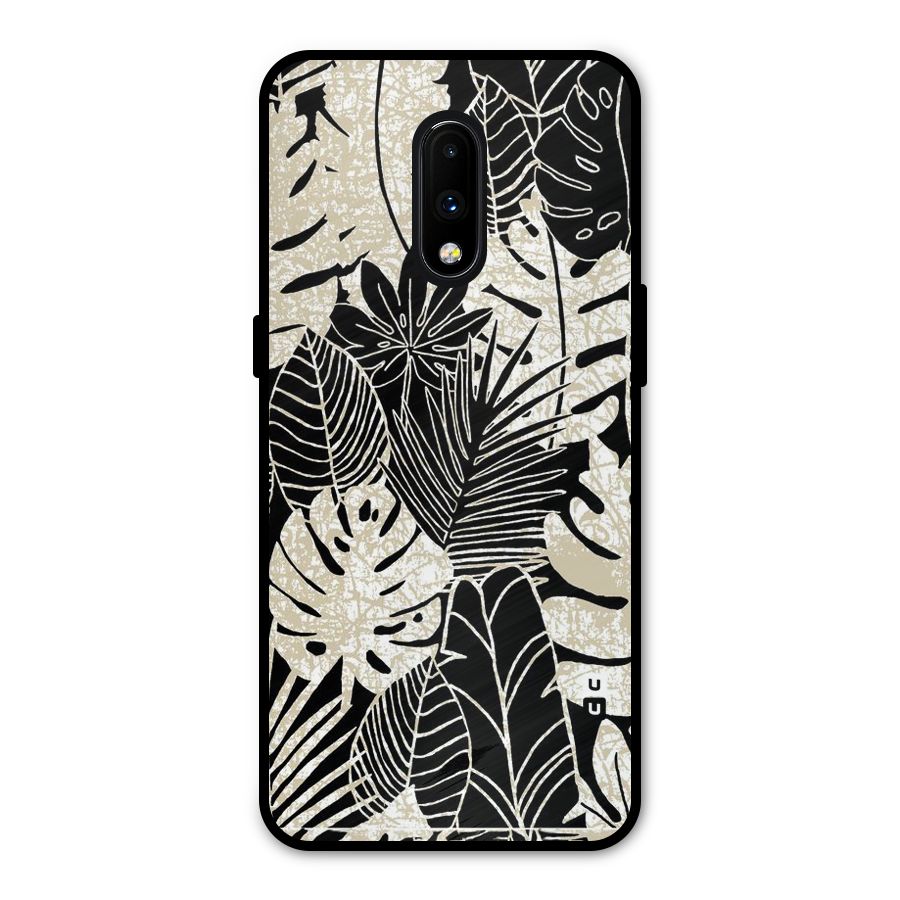 Leaf Pattern Metal Back Case for OnePlus 7