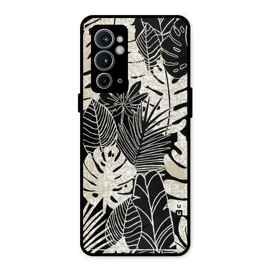 Leaf Pattern Metal Back Case for OnePlus 9RT 5G