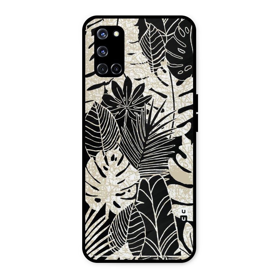 Leaf Pattern Metal Back Case for Oppo A52