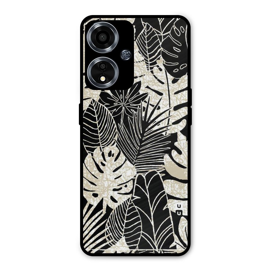Leaf Pattern Metal Back Case for Oppo A59