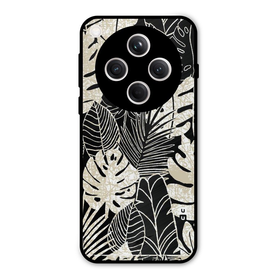 Leaf Pattern Metal Back Case for Oppo Find X8