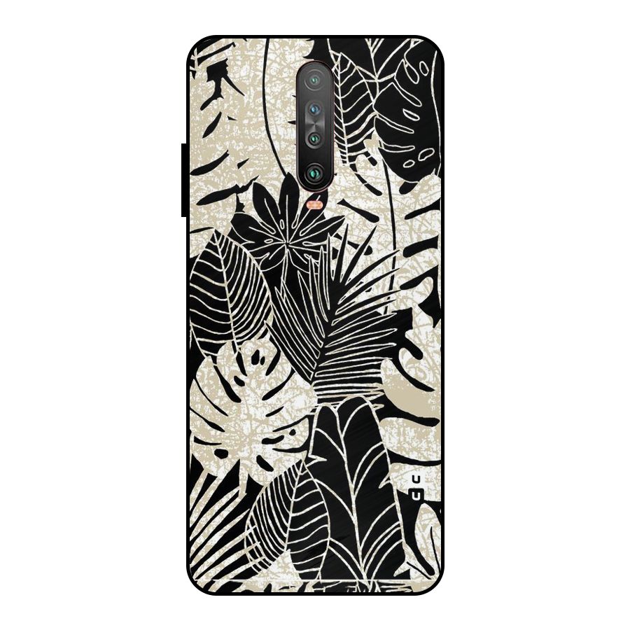 Leaf Pattern Metal Back Case for Poco X2