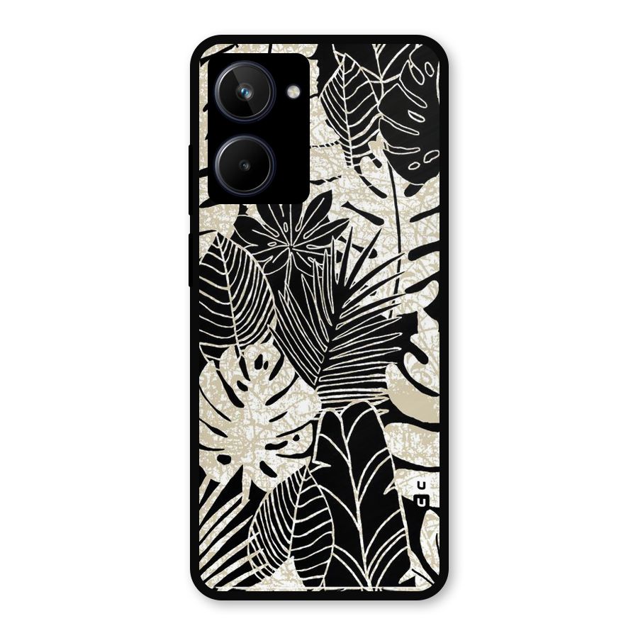 Leaf Pattern Metal Back Case for Realme 10