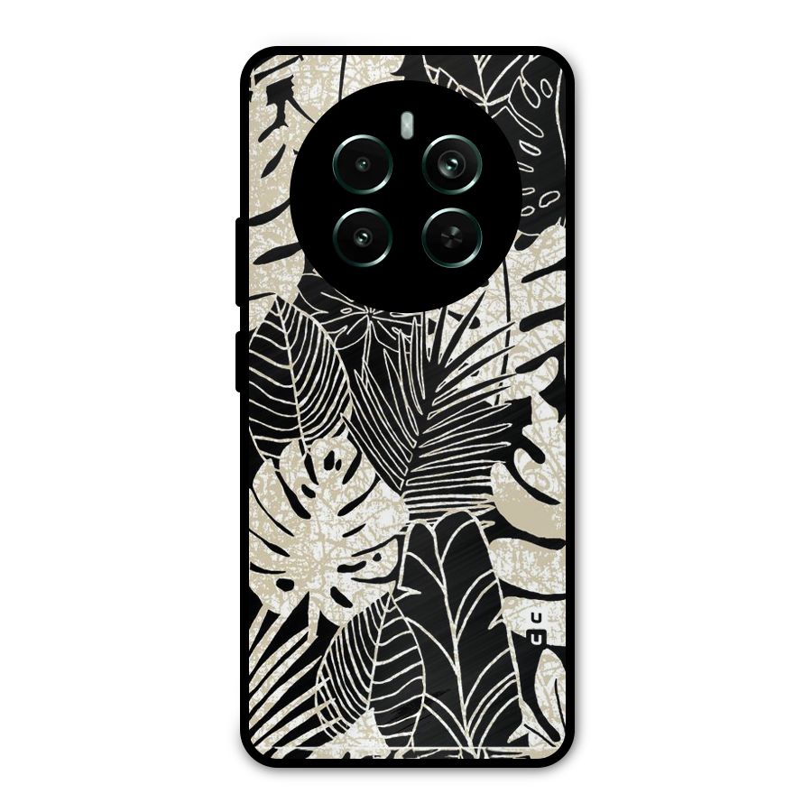 Leaf Pattern Metal Back Case for Realme 12 Pro Plus
