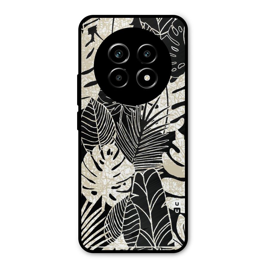 Leaf Pattern Metal Back Case for Realme 13 Pro