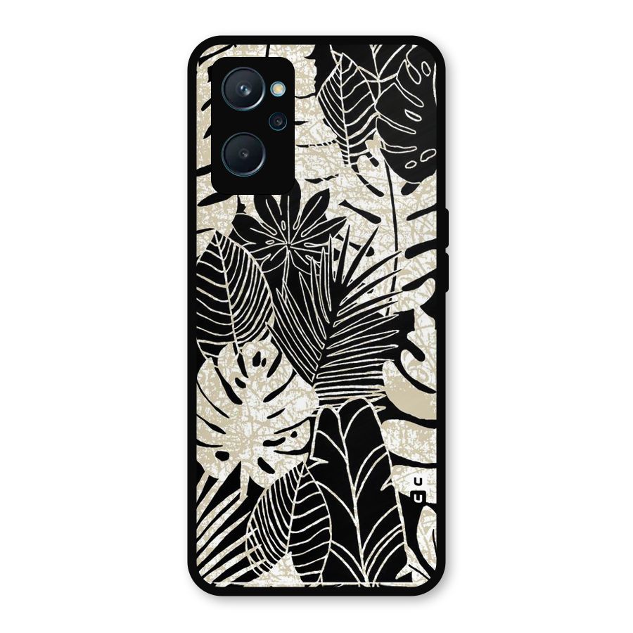 Leaf Pattern Metal Back Case for Realme 9i