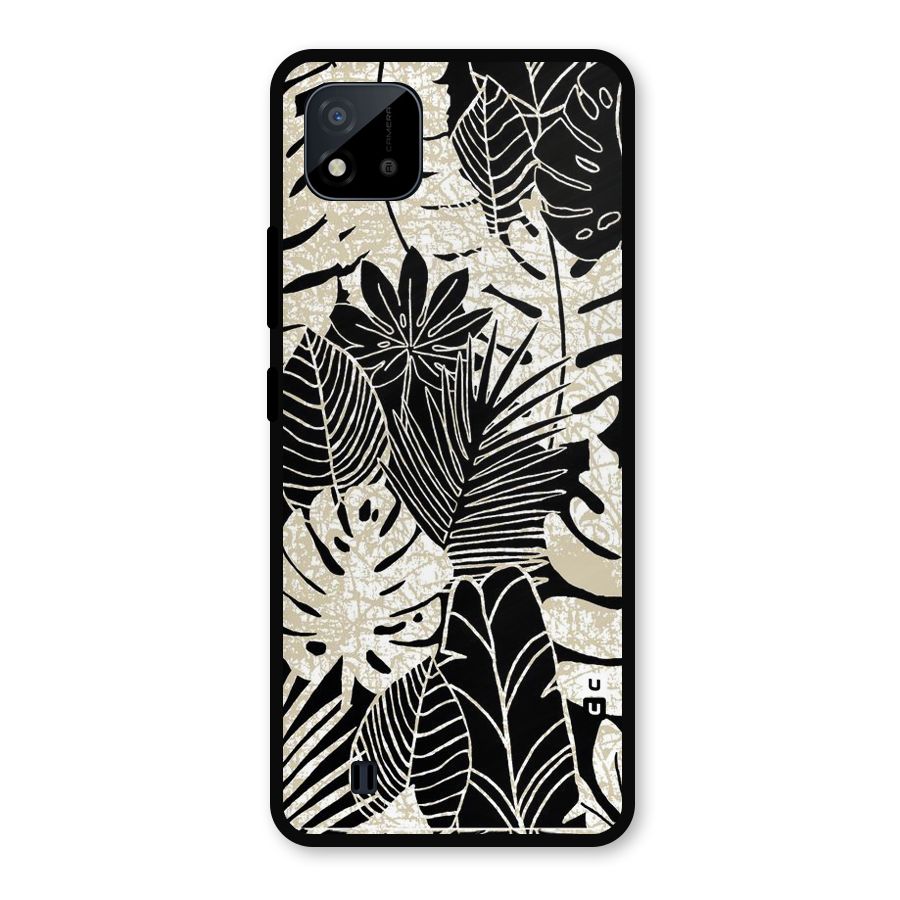 Leaf Pattern Metal Back Case for Realme C11 2021