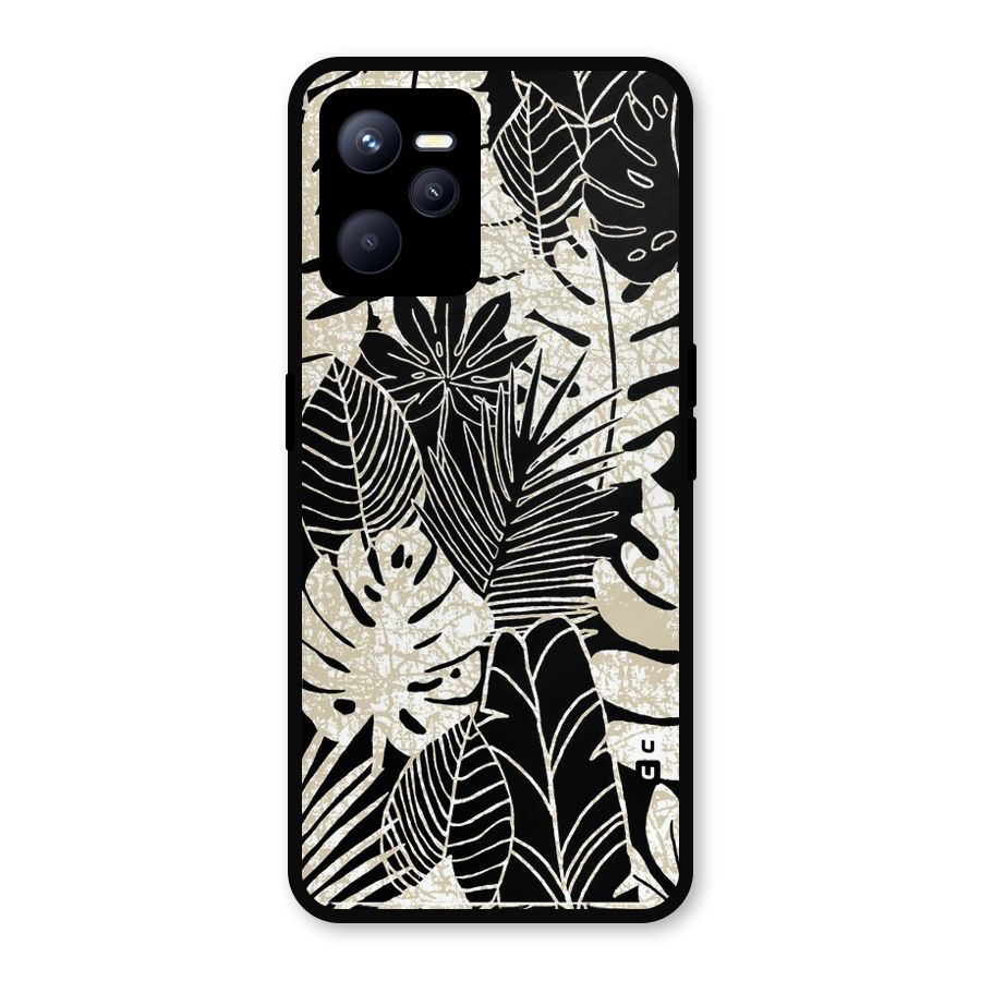 Leaf Pattern Metal Back Case for Realme C35