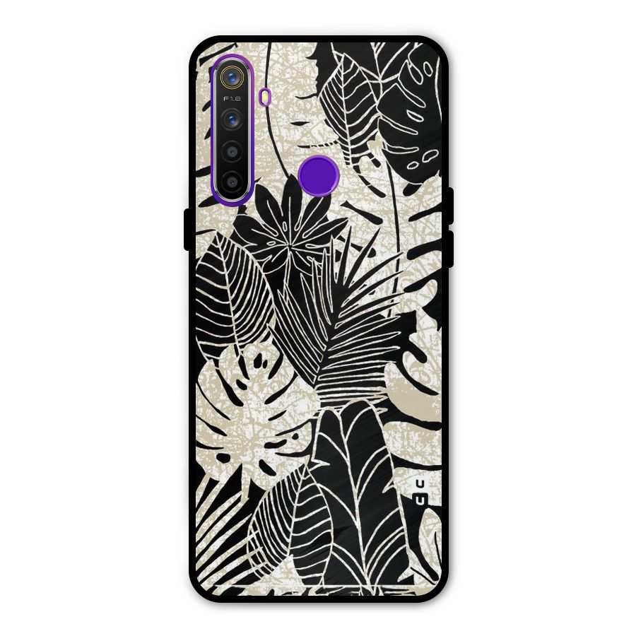 Leaf Pattern Metal Back Case for Realme Narzo 10