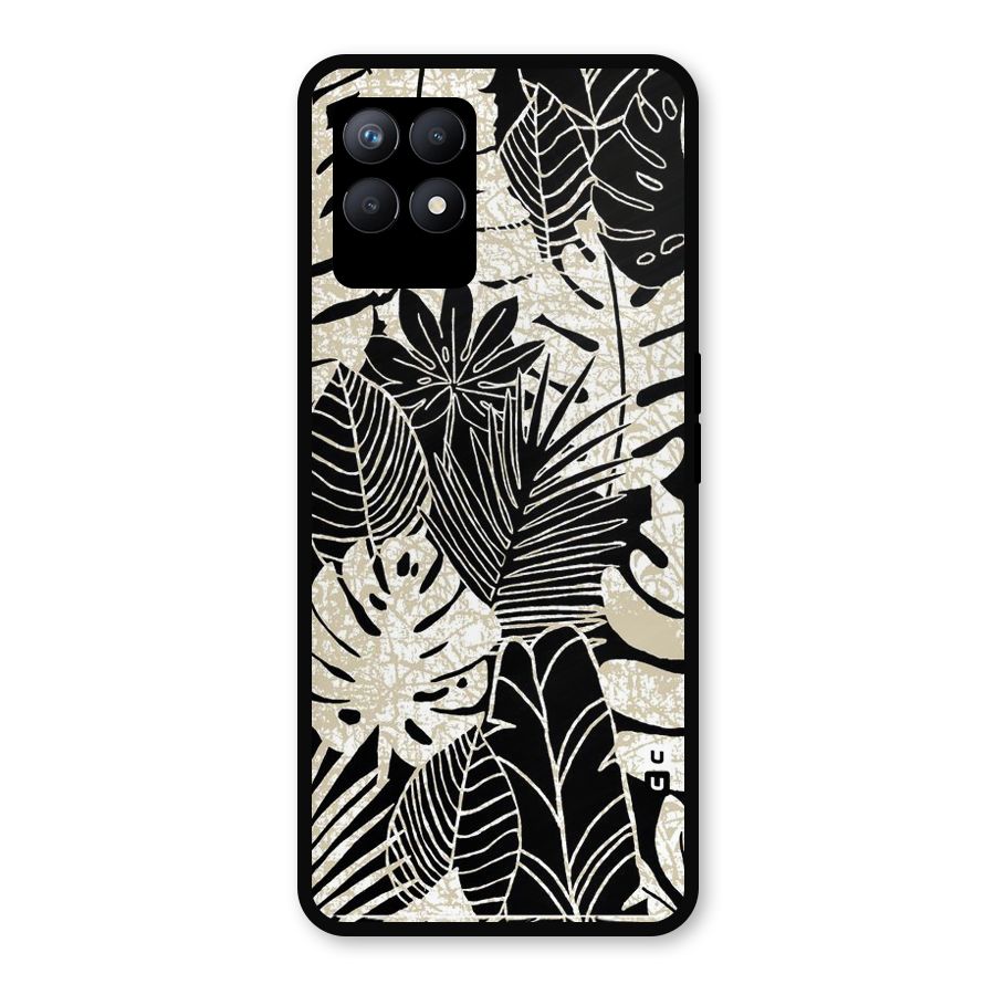 Leaf Pattern Metal Back Case for Realme Narzo 50