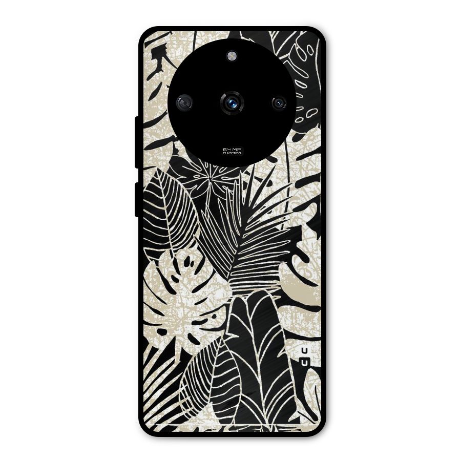 Leaf Pattern Metal Back Case for Realme Narzo 60 5G