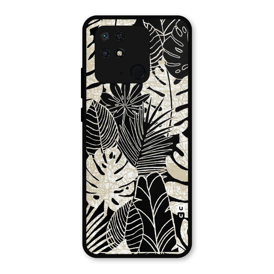 Leaf Pattern Metal Back Case for Redmi 10 Power
