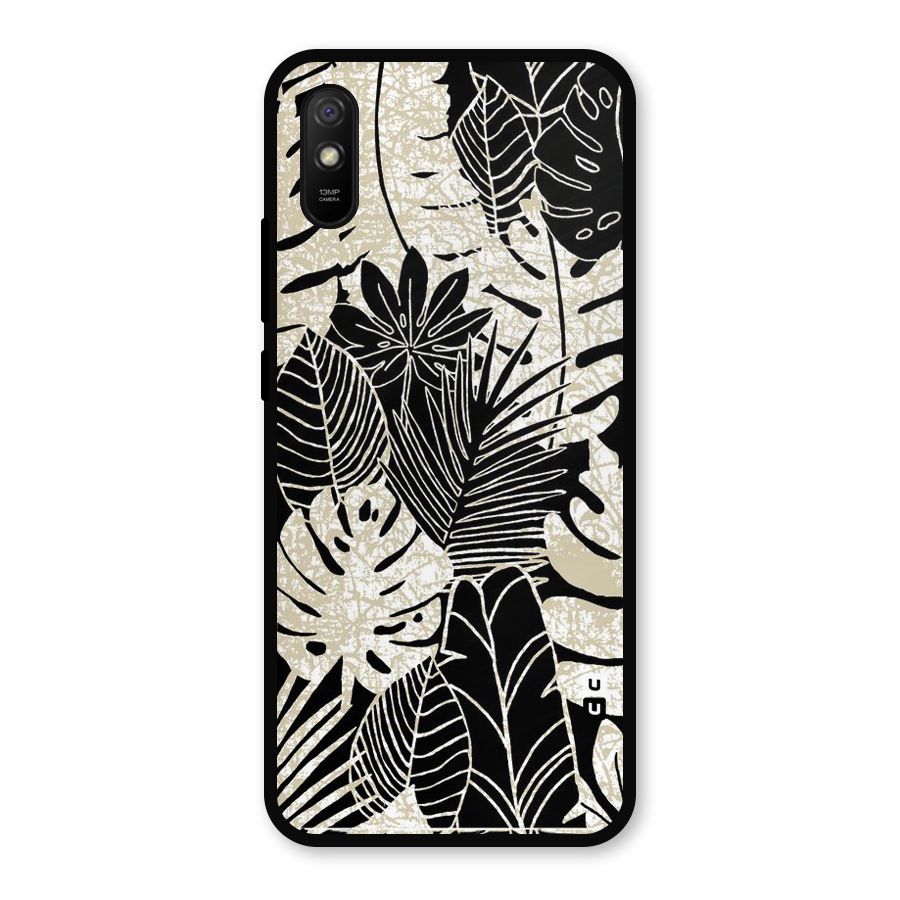 Leaf Pattern Metal Back Case for Redmi 9a