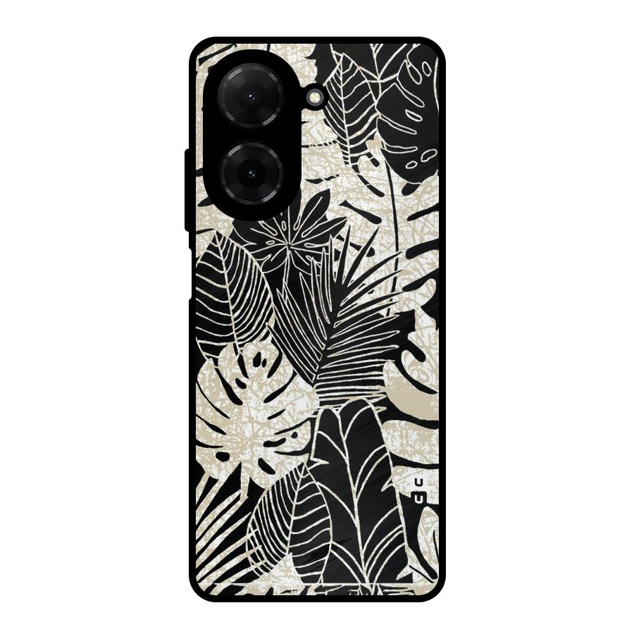 Leaf Pattern Metal Back Case for Redmi A5 4G