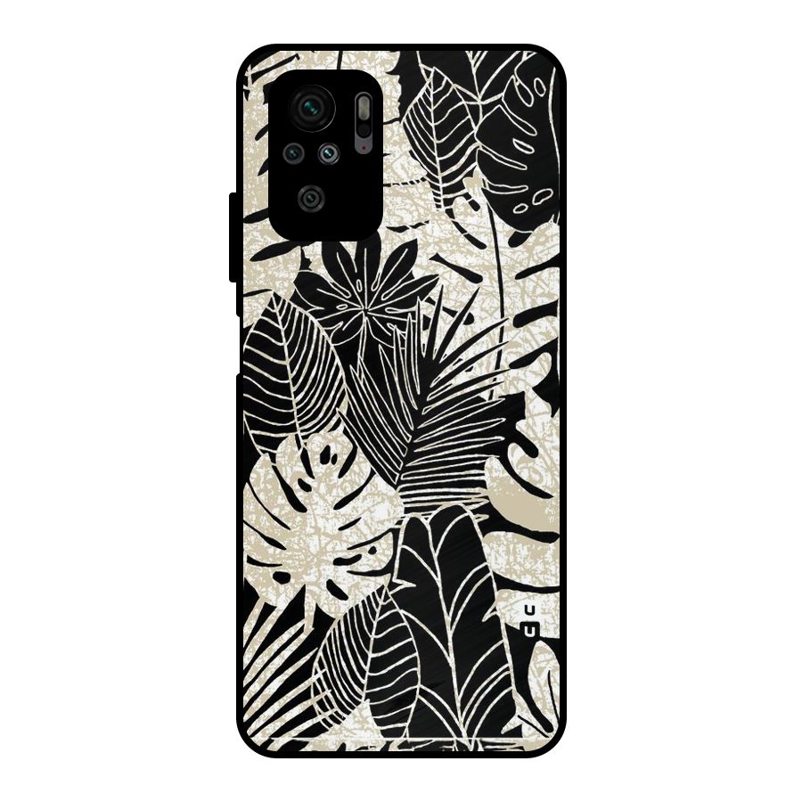 Leaf Pattern Metal Back Case for Redmi Note 10S