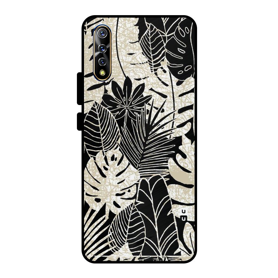 Leaf Pattern Metal Back Case for Vivo S1