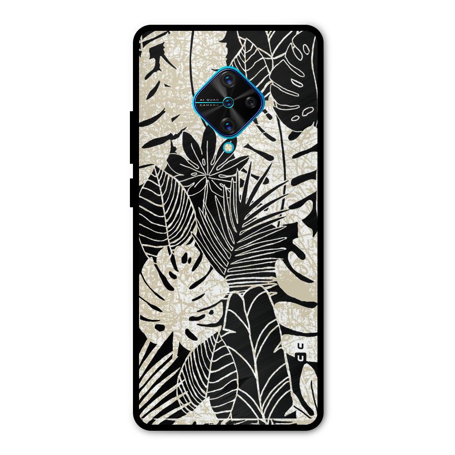 Leaf Pattern Metal Back Case for Vivo S1 Pro