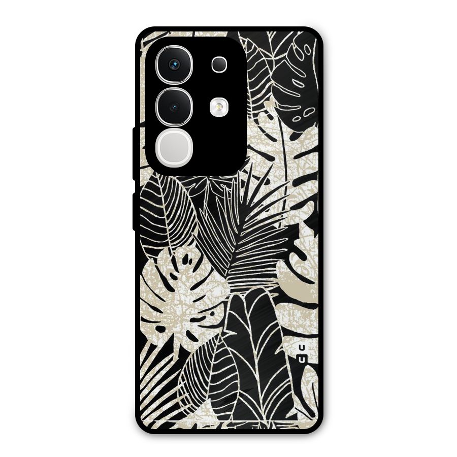 Leaf Pattern Metal Back Case for Vivo T4x