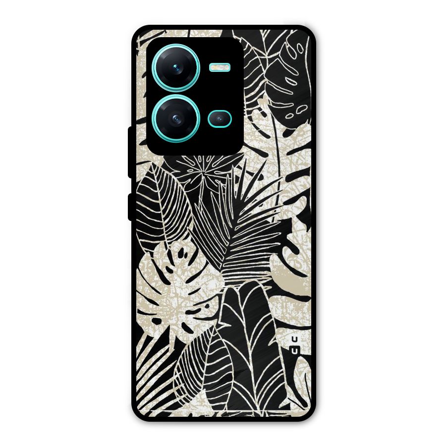 Leaf Pattern Metal Back Case for Vivo V25