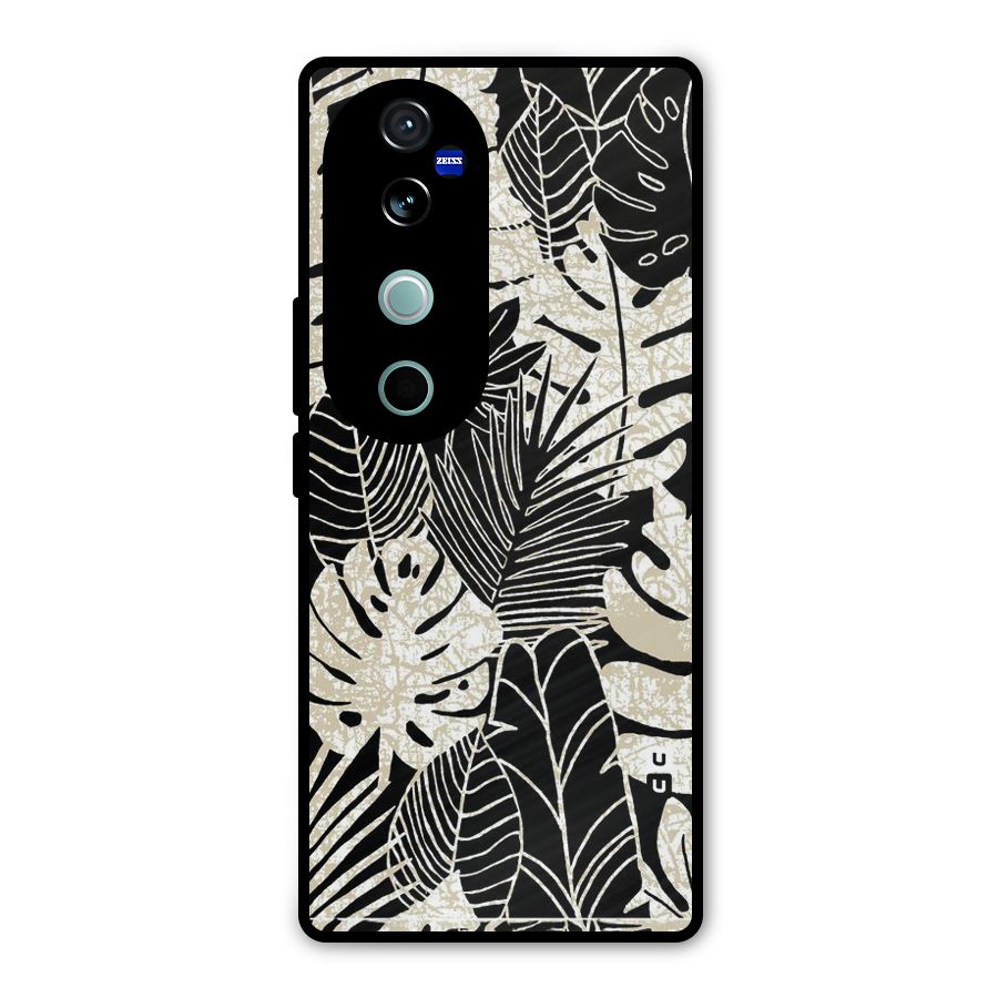 Leaf Pattern Metal Back Case for Vivo V40
