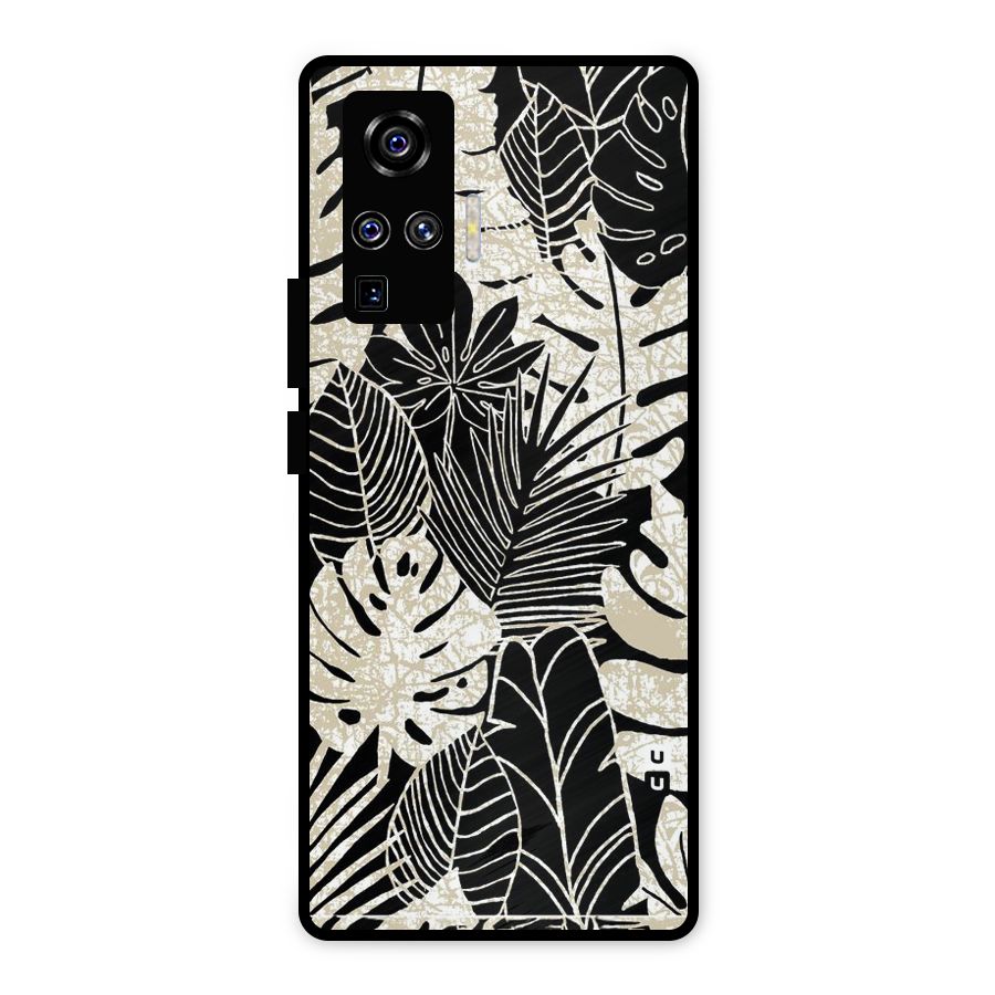 Leaf Pattern Metal Back Case for Vivo X50 Pro