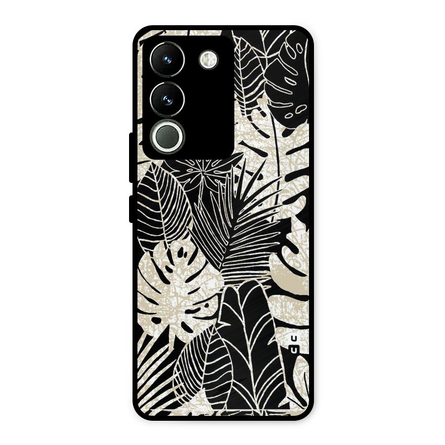 Leaf Pattern Metal Back Case for Vivo Y200