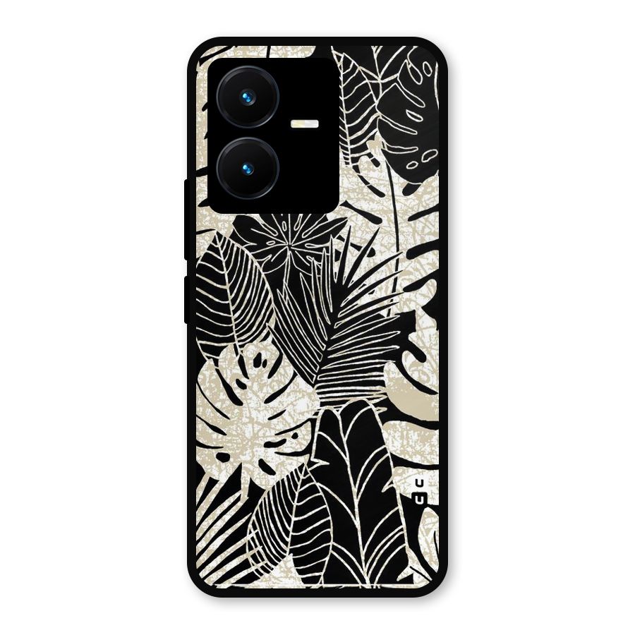 Leaf Pattern Metal Back Case for Vivo Y22