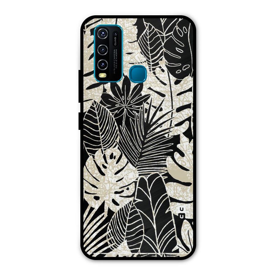 Leaf Pattern Metal Back Case for Vivo Y30