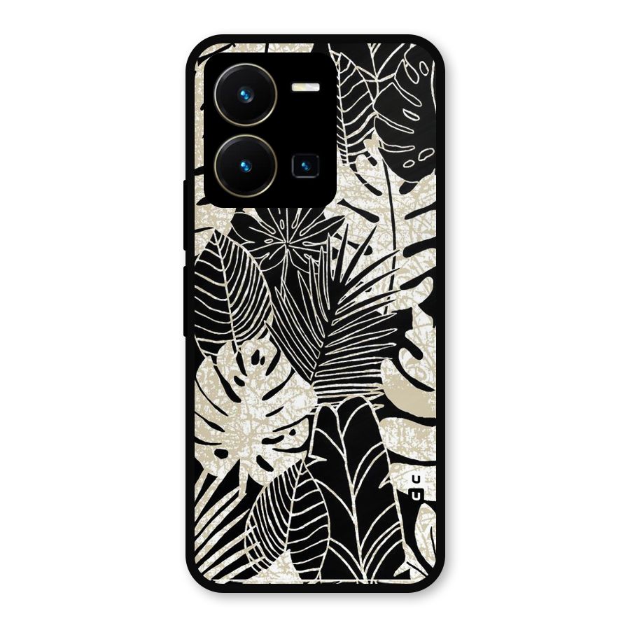 Leaf Pattern Metal Back Case for Vivo Y35