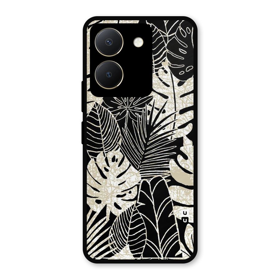 Leaf Pattern Metal Back Case for Vivo Y36