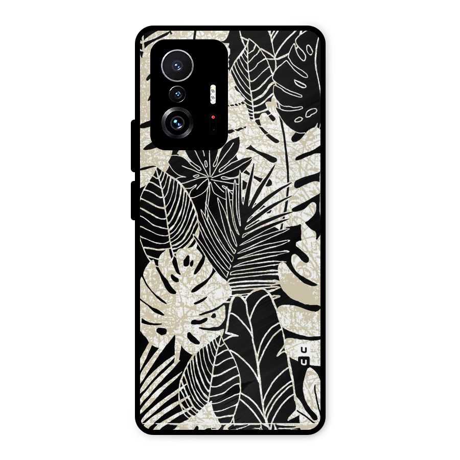 Leaf Pattern Metal Back Case for Xiaomi 11T Pro