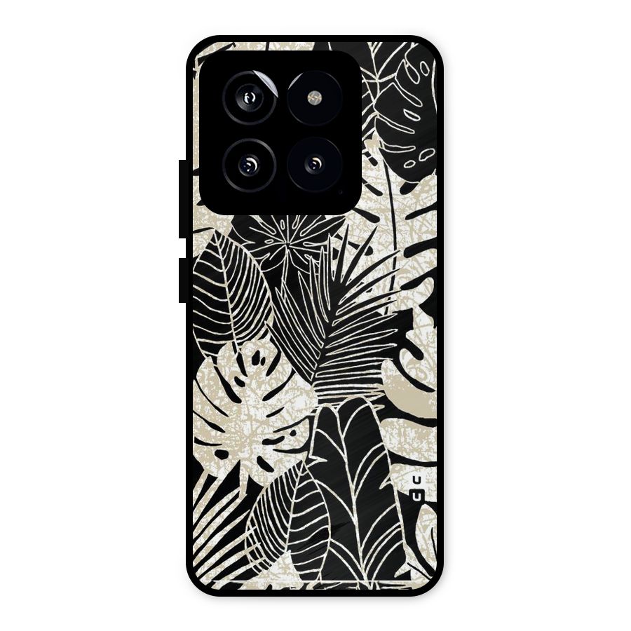 Leaf Pattern Metal Back Case for Xiaomi 14