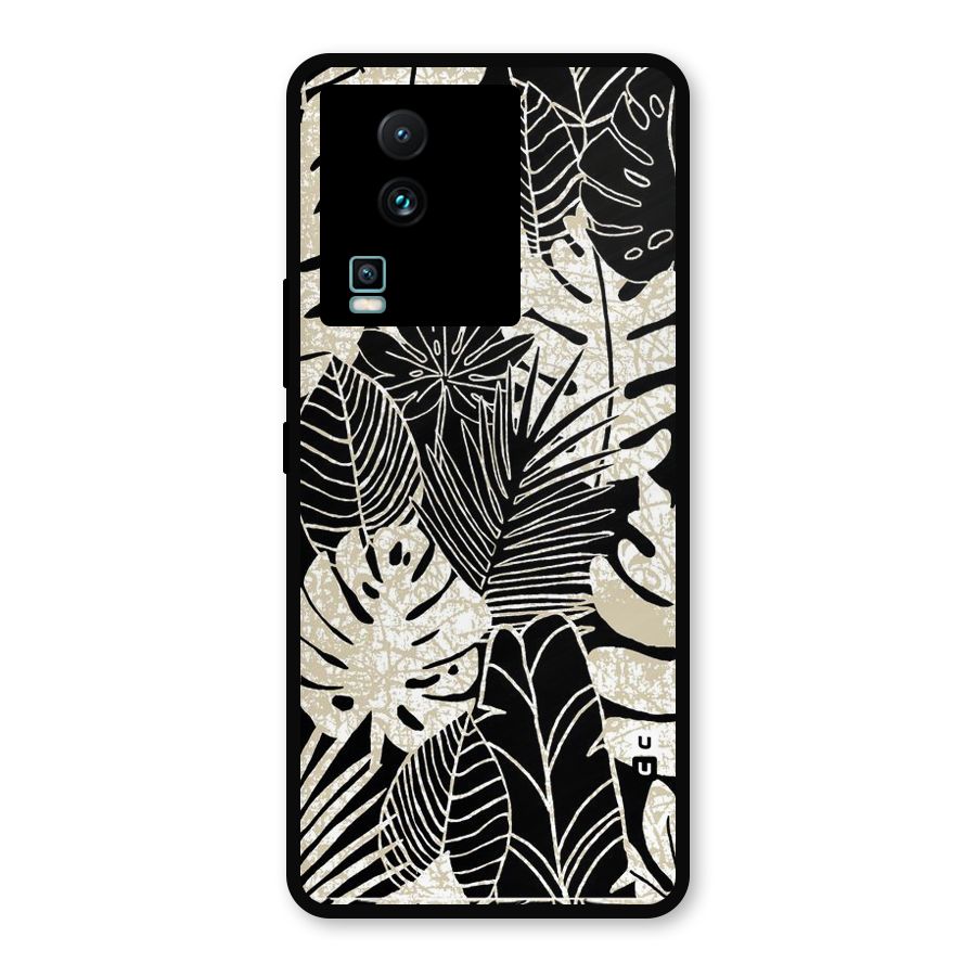 Leaf Pattern Metal Back Case for iQOO Neo 7