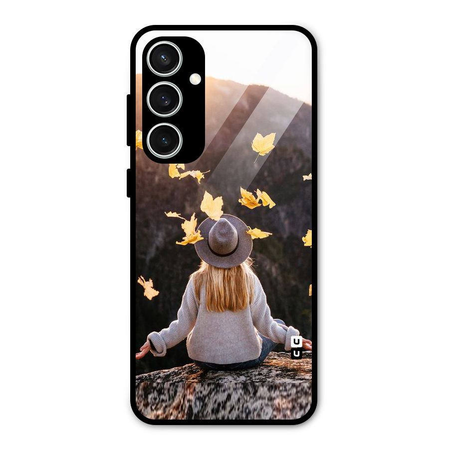 Leaf Rain Sunset Glass Back Case for Galaxy S23 FE