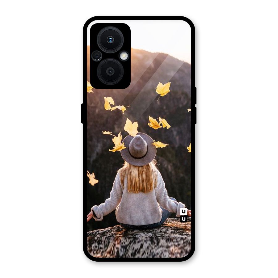 Leaf Rain Sunset Glass Back Case for Oppo F21s Pro 5G