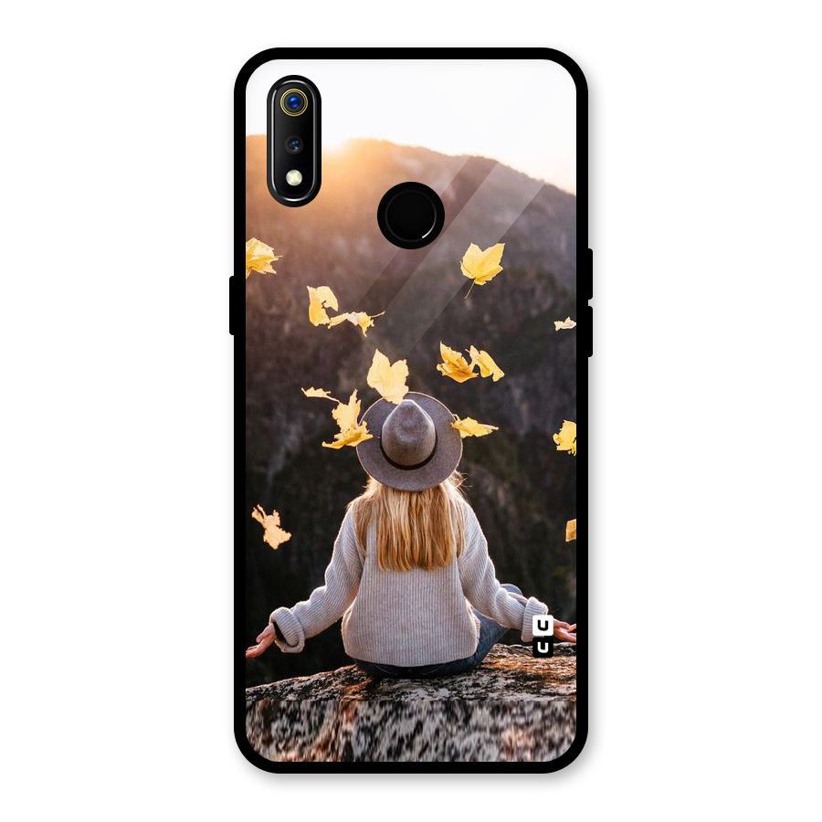 Leaf Rain Sunset Glass Back Case for Realme 3i