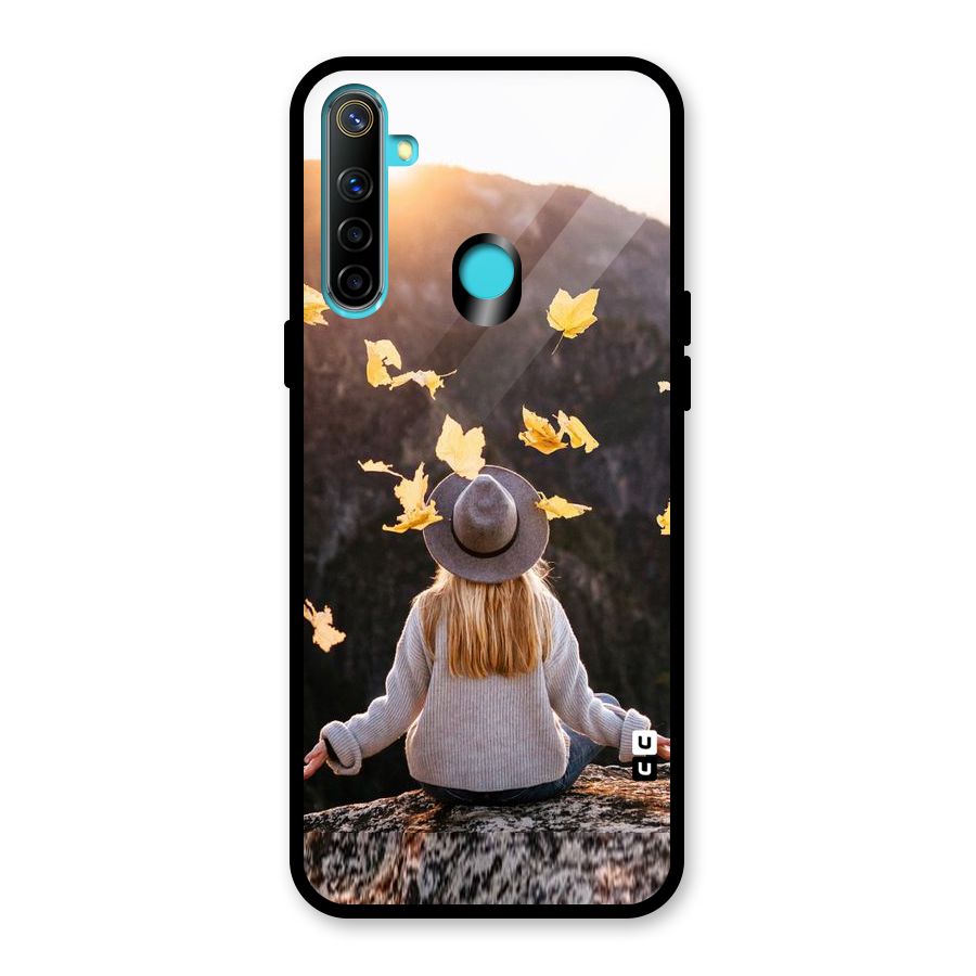 Leaf Rain Sunset Glass Back Case for Realme 5