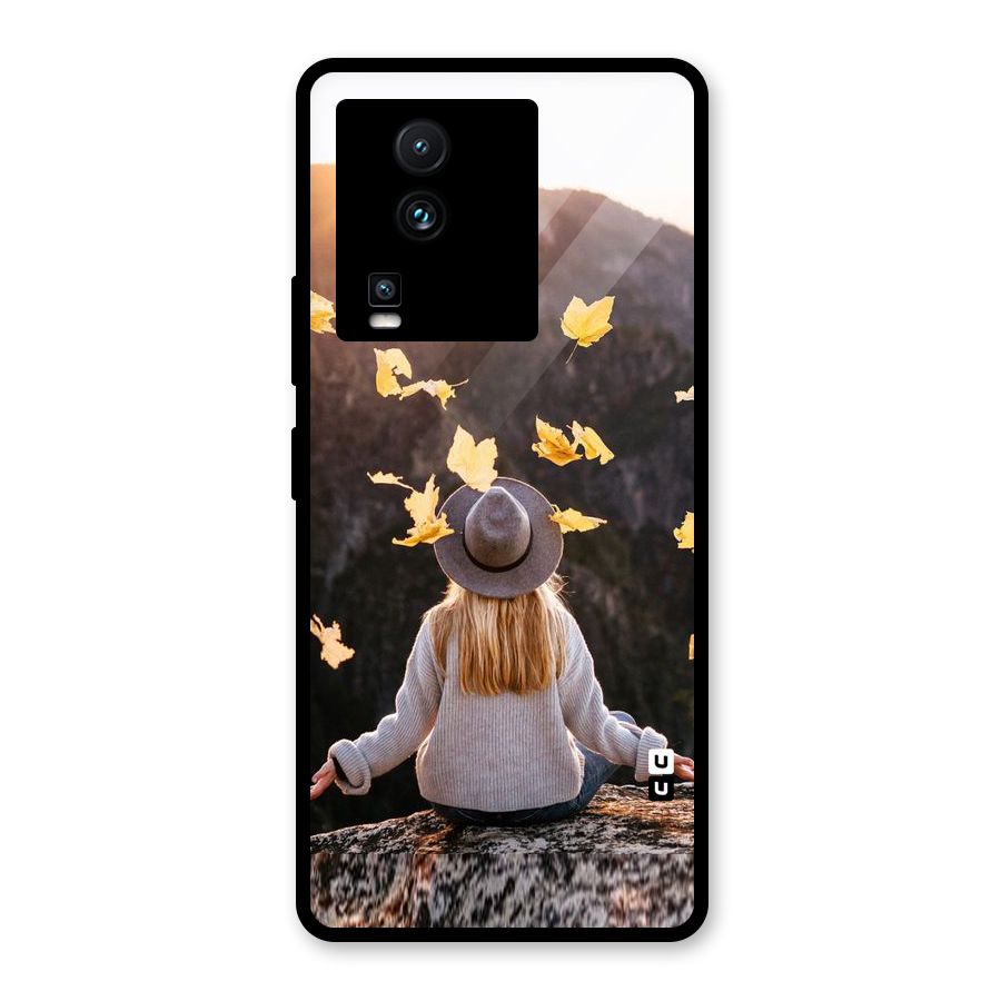 Leaf Rain Sunset Glass Back Case for Vivo iQOO Neo 7 Pro