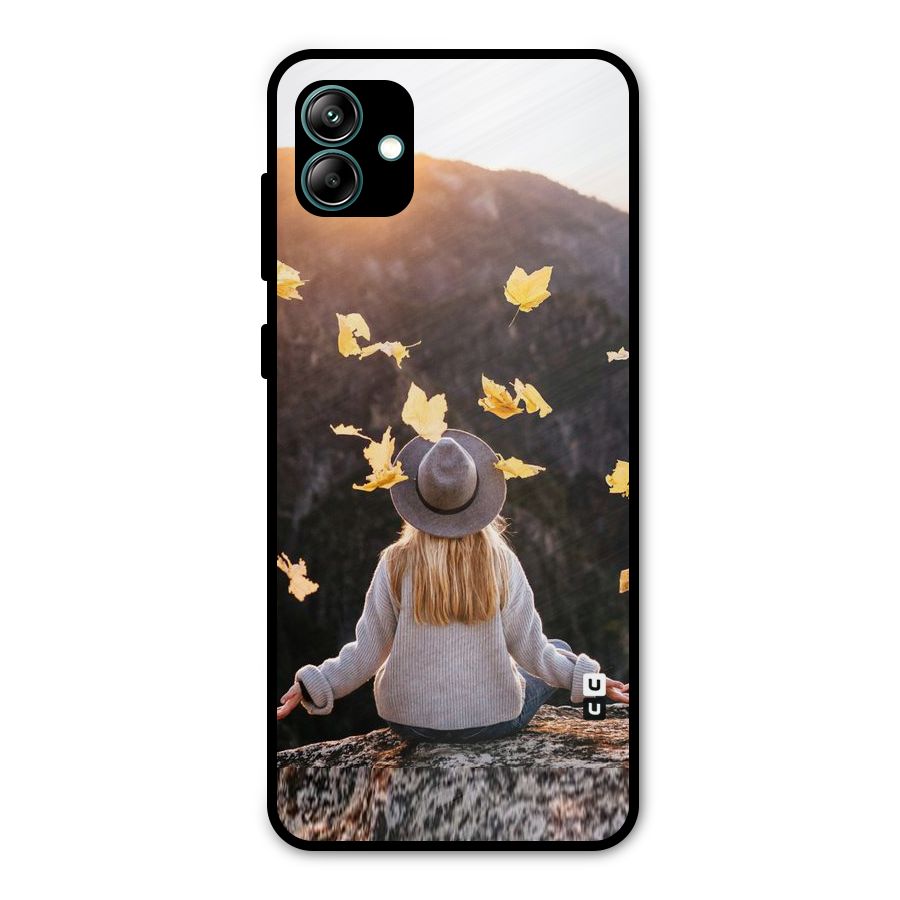 Leaf Rain Sunset Metal Back Case for Galaxy A04