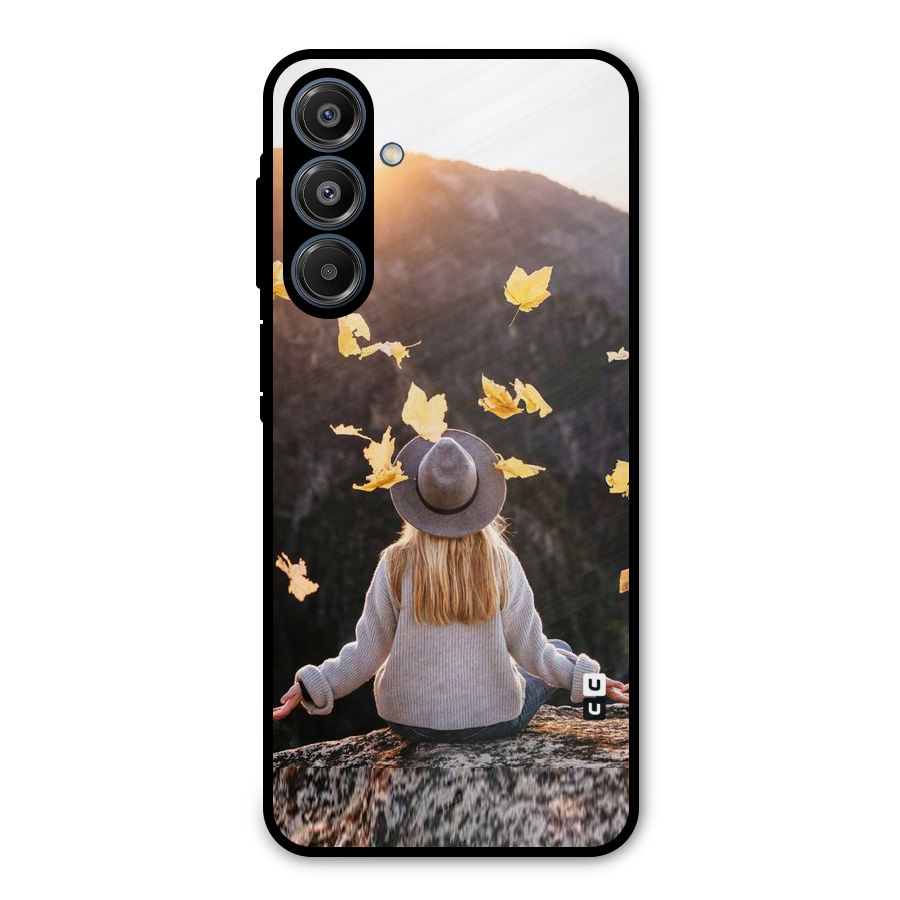 Leaf Rain Sunset Metal Back Case for Galaxy A16 5G