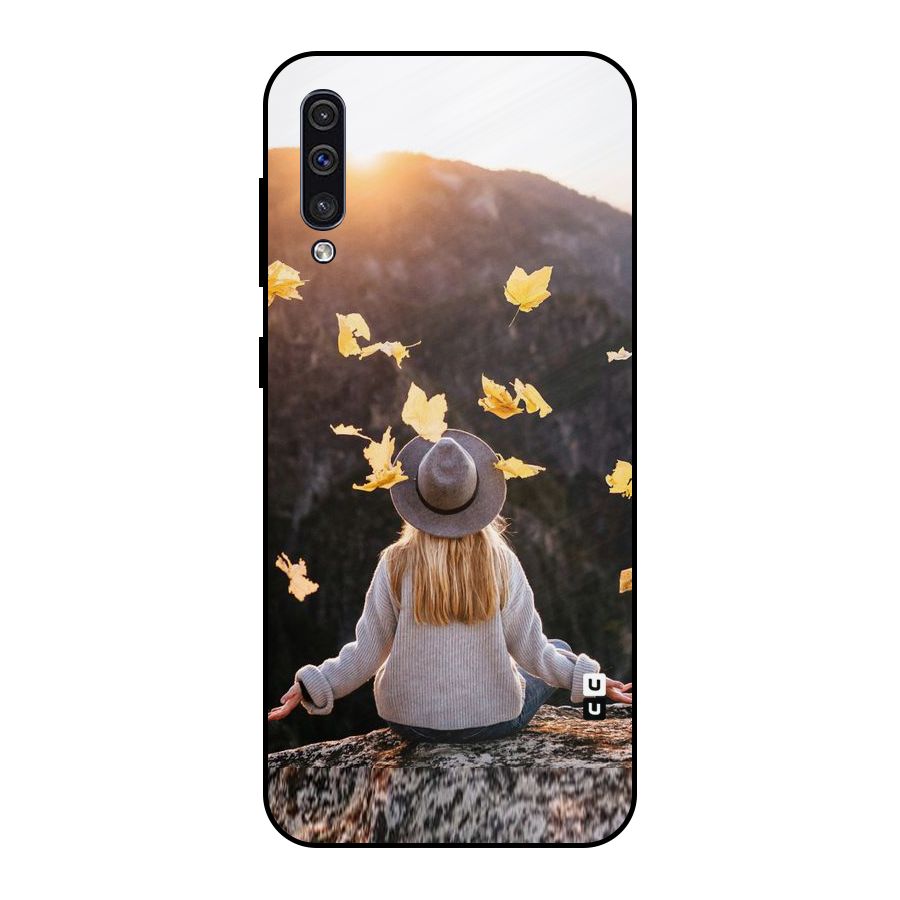 Leaf Rain Sunset Metal Back Case for Galaxy A30s